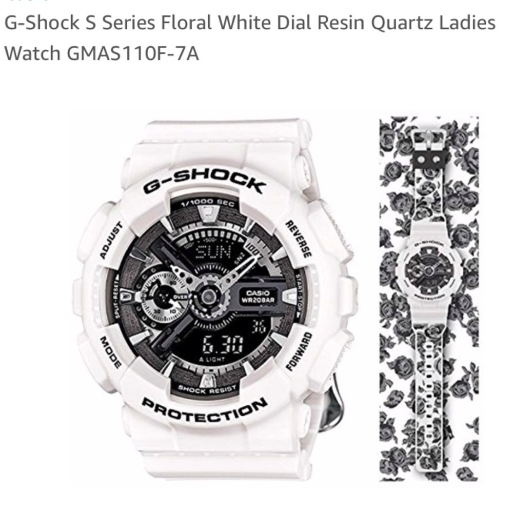 White womens Gshock LIMITED EDITION